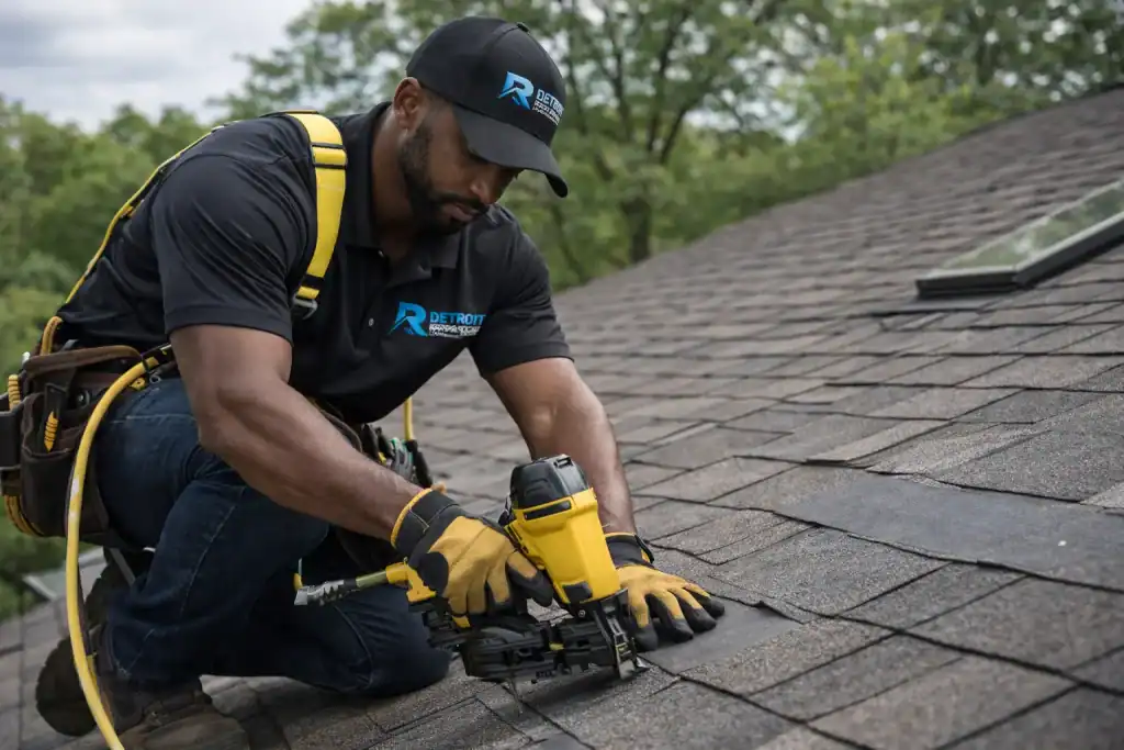 Detroit Roofing Service | Roof Repair Near Me Full Service Roof Repair in Detroit MI Including Roof Cleaning for Flat Roof, Metal Roof, Asphalt Roof, Shingle Roof, Leaky Roof, or Slate Roof